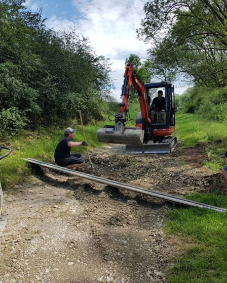 Begradigung vom Weg von Neukirchen ins Drösseltal